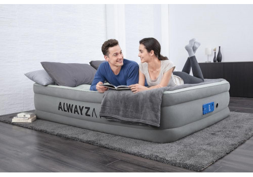 BestWay 67706 Двухспальная кровать 152х203х46см встр.насос 220В с автоподкачкой, до 300кг